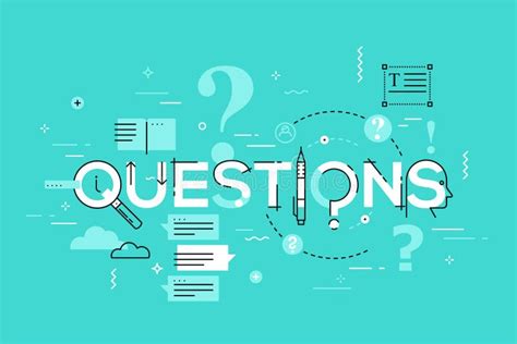 Thin Line Design Concept For Faq Website Banner Stock Vector