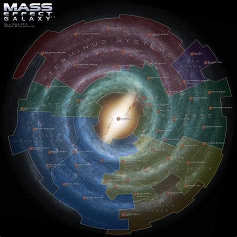 Map Of The Milky Way Galaxy From The Mass Effect Series Mapporn