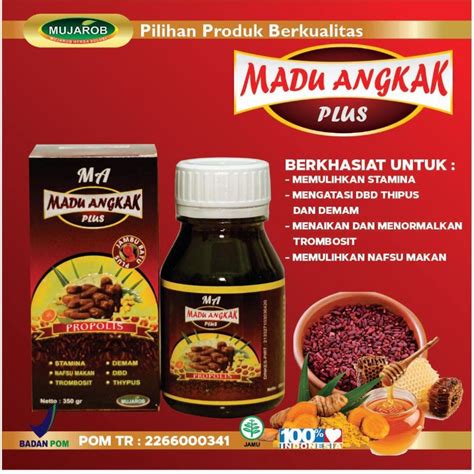 Jual Sari Kurma Angkak Madu Angkak Obat Demam DBD Obat Demam Types Mujarob 350gr Original Bpom ...