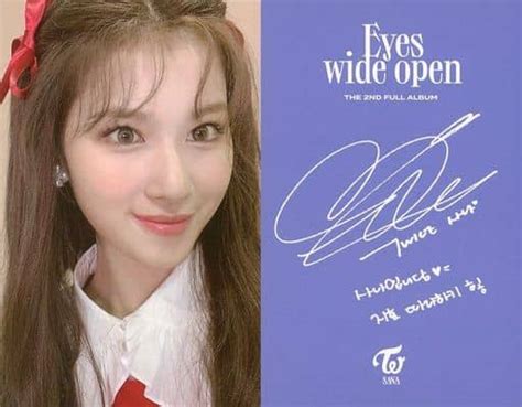 駿河屋 Twiceサナバストアップ・裏面印刷サイン入りcd「eyes Wide Open」付属フォトカード（女性コレクションカード）