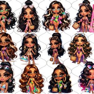 Chibi Latina Summer Look Png Chibi Dolls Png Chibi Girl Png Latina Woman Png Latina
