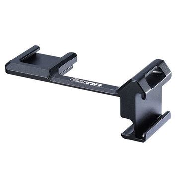 Uurig R Universal Dual Hot Shoe Camera Mount Extension Bracket Vlog Microphone Led Light