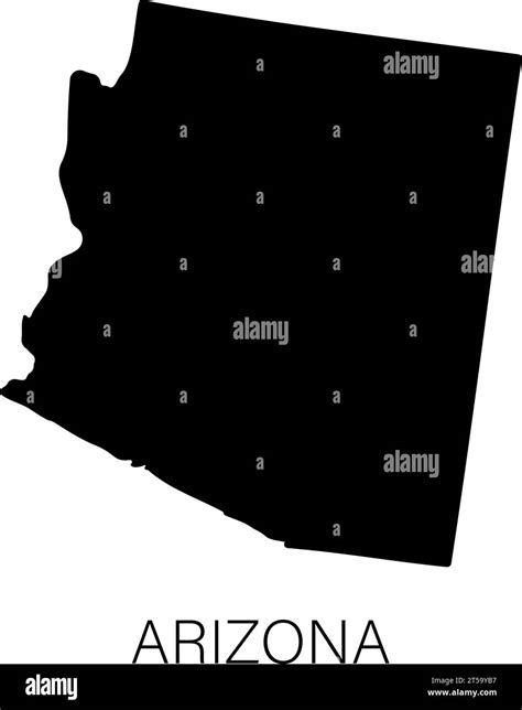 Arizona state map silhouette icon Stock Vector Image & Art - Alamy