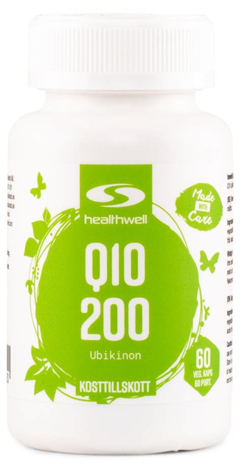 Healthwell Q10 200 60 Kaps Svenskt Kosttillskott