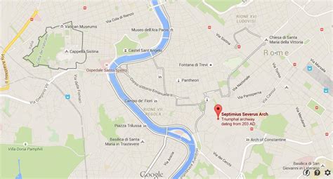 where is Septimius Severus Arch on map Rome