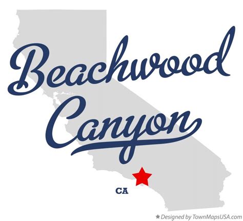 Map of Beachwood Canyon, CA, California