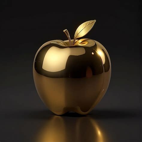 Premium Ai Image Golden Apple