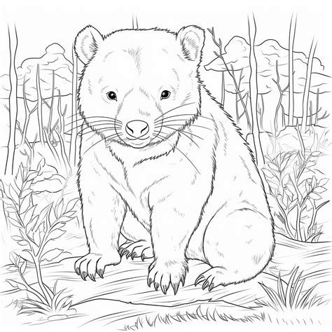 Wombat Coloring Pages Coloring Corner