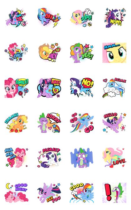 LINE 官方貼圖 - Animated MY LITTLE PONY stickers