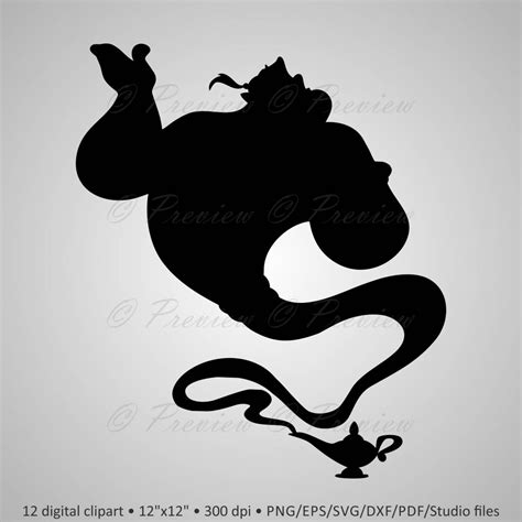 Buy 2 Get 1 Free Digital Clipart Aladdin Silhouettes Cartoon Etsy