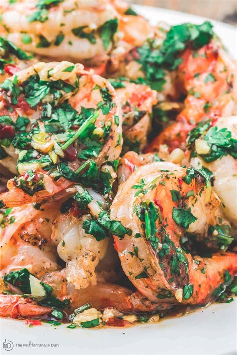 Grilled Shrimp Recipe With Roasted Garlic Herb Sauce Easy Healthy