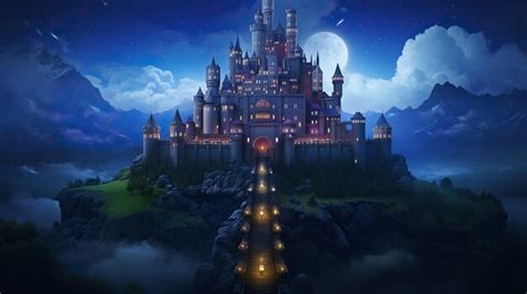 Premium Photo | Castle concept art cartoon castle halloween castle ...