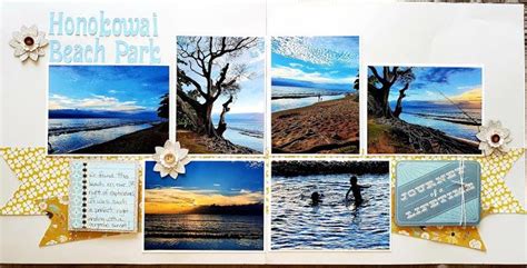 Two Page Maui Scrapbook Layout In 2024 Vacation Scrapbook