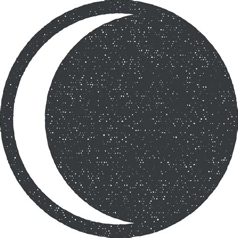 Crescent, half-moon vector icon illustration with stamp effect 38036800 Vector Art at Vecteezy