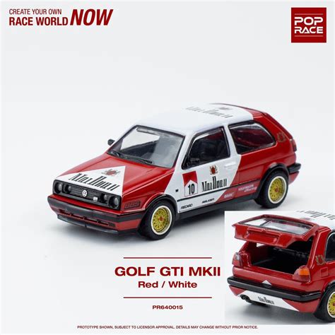 1 64 Volkswagen Golf Gti Mk2 Marlboro Red White Pop Race