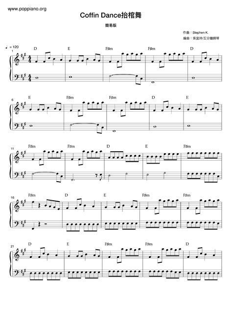 Coffin Dance Piano Sheet Music For Piano Solo Atelier Yuwa Ciao Jp