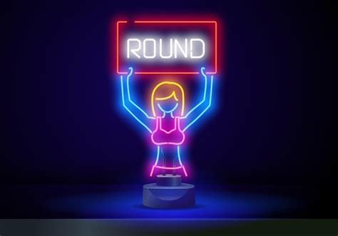 Premium Vector Boxing Ring Girl With Blank Card Isolated Vector