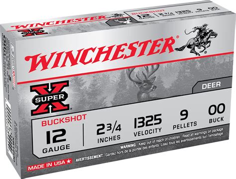 Winchester Super X Buckshot Shotgun Ammo 12Ga 2 3 4 00 Buck 9