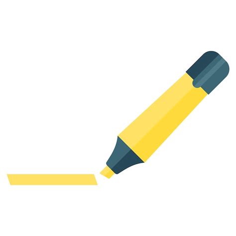 Premium Vector School Marker Highlighter Icon Vector Flat Illustration