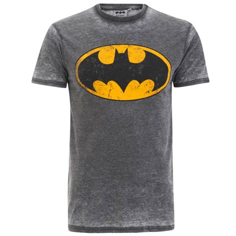 DC Comics Men's Batman Burnout T-Shirt - Charcoal/Grey Merchandise | Zavvi