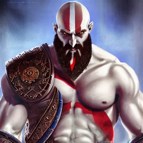 Epic Portrait Of Christopher Judge As Kratos Unreal Stable Diffusion