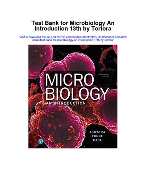 Instant Download Test Bank For Microbiology An Introduction 13th By