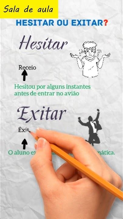 Como Se Escreve Hesitar - Hesitar ou exitar ? #portuguesfacil #enem #direito #portuguesdozero ...