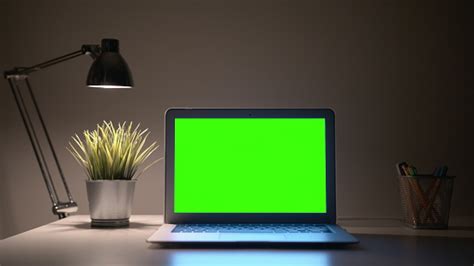 Laptop Green Screen Stock Photo - Download Image Now - iStock