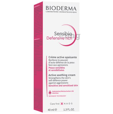 Bioderma Sensibio Defensive Rich Active Soothing Cream Buy Tube Of 40