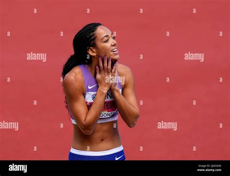 Great Britain S Katarina Johnson Thompson Reacts After Competing In The