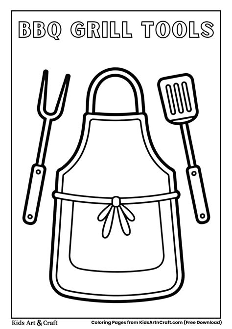 BBQ Themed Coloring Pages for Kids - Kids Art & Craft