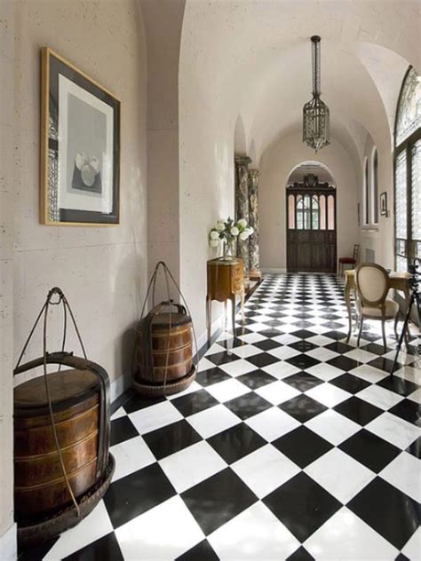 12 Timeless Black And White Checkerboard Flooring Ideas Tidbits