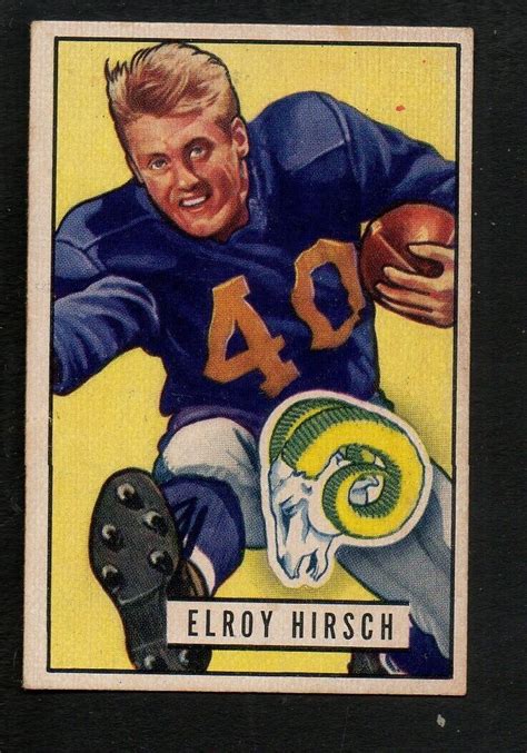 Bowman Football Card Elroy Hirsch Los Angeles Rams Vg Ex Card