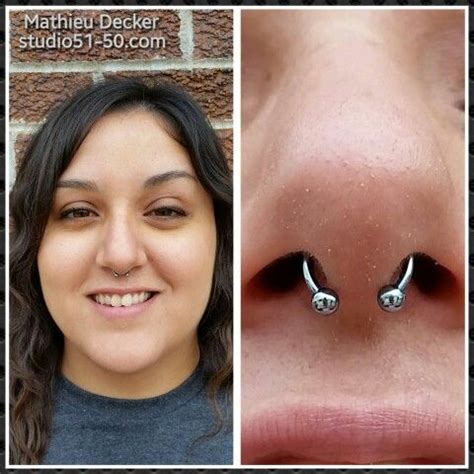 Happy Septum Piercing At Week Into Healing Gauge Titanium