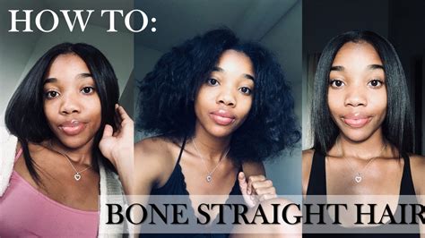 How To Get Natural Hair Bone Straight YouTube