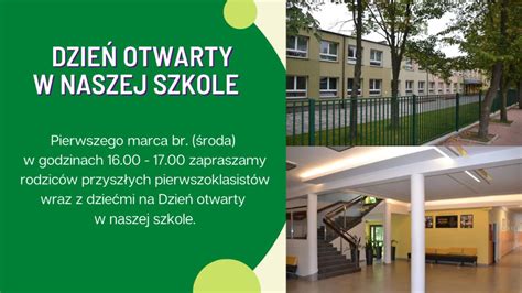 DZIEŃ OTWARTY Szkoła Podstawowa Nr 1 im Jana Dobrogosta Krasińskiego