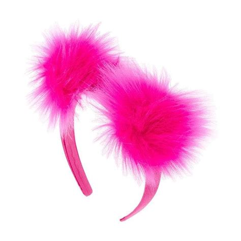 Hot Pink Furry Headband Claires Accessories Poundtoys