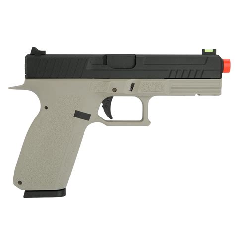 Pistola De Airsoft A Gas Gbb Kjw Kp Tan Hawk Airsoft