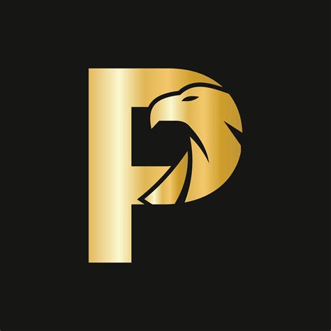 Letter P Eagle Logo Design Transportation Symbol Vector Template