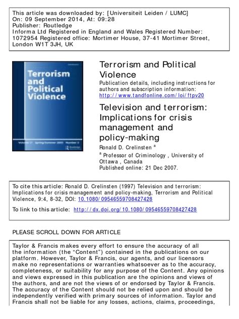 terrorism  political violence making  news mass media