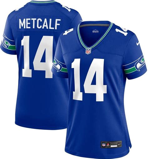 Nike Women S Dk Metcalf Royal Seattle Seahawks Player Jersey Shopstyle Activewear Tops