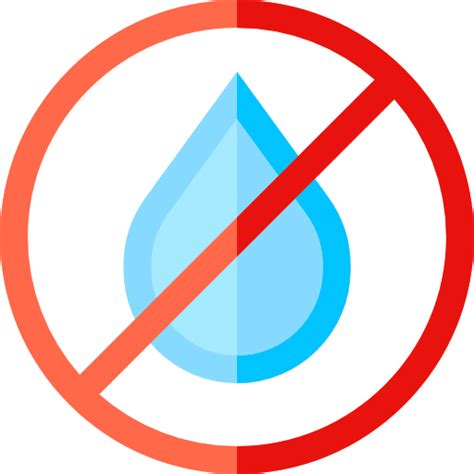 No Water Basic Straight Flat Icon