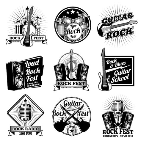 Premium Vector Rock And Roll Music Labels Vintage Heavy Metal