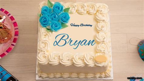 🎂 Happy Birthday Bryan Cakes 🍰 Instant Free Download