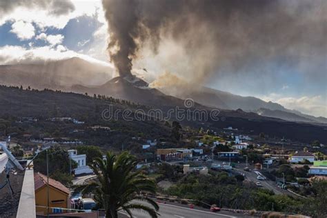 View Of Eruption Of Cumbre Vieja Volcano La Palma Canary Islands