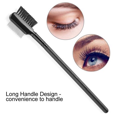 Mgaxyff Double Head Eyelash Eyebrow Brush Comb Stainless Steel Comb