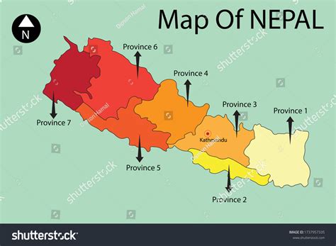 New Map Nepal Vector Stock Vector (Royalty Free) 1737957335