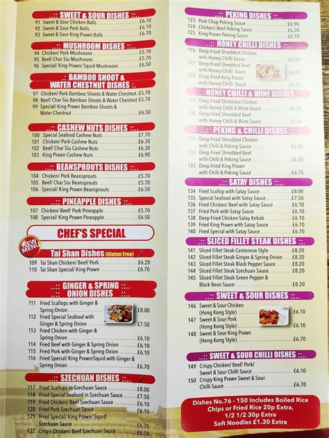 Menu At Eastern River Fast Food Lurgan