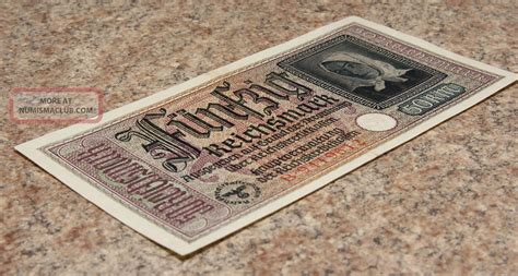 50 Reichsmark Wwii Nazi Germany Vintage Paper Money 1 Note Rare