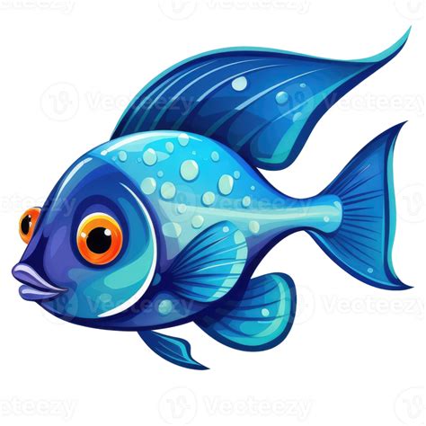 Nettoyeur Poisson Dessin Animé Illustration Ai Génératif 33356459 Png